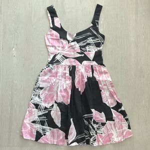 Necessary Objects Floral Print Cotton Fit and Flare Dress